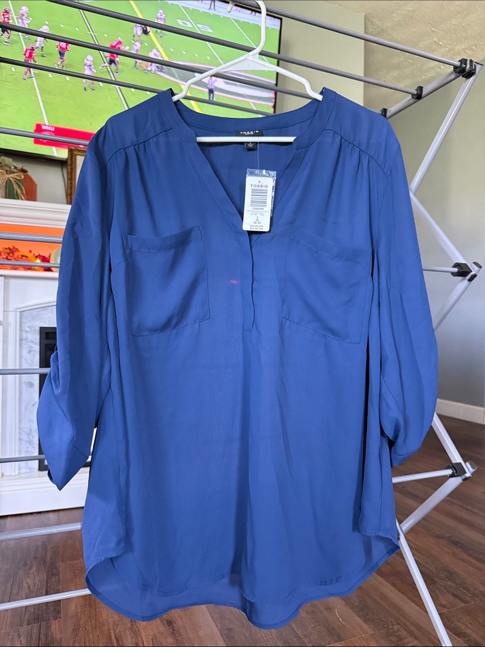 torrid navy Blue V-Neck Pullover Tunic